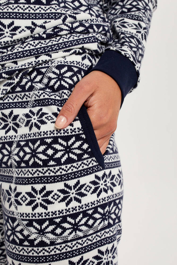 Alaska Dámske pyžamo s dlhým rukávom a dlhými nohavicami Italian Fashion - potlač/zelená