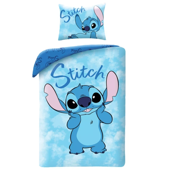Bavlnené obliečky Halantex Lilo i Stitch 140x200 obojstranné, vankúš 70x90