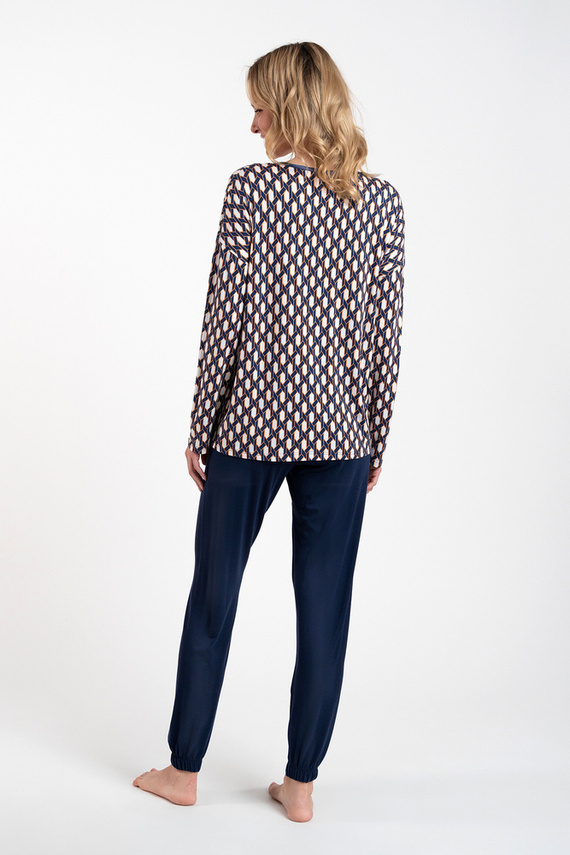 Milda Dámske pyžamo s dlhým rukávom, dlhé nohavice Talianska móda