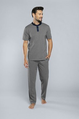 Profit Pánske pyžamo s krátkym rukávom a dlhými nohavicami Italian Fashion -¶r.melange