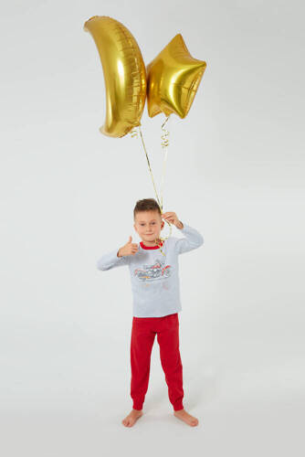 Junak Pyžamo pre chlapca s dlhým rukávom a nohavicami Talianska móda - j.melange/červená