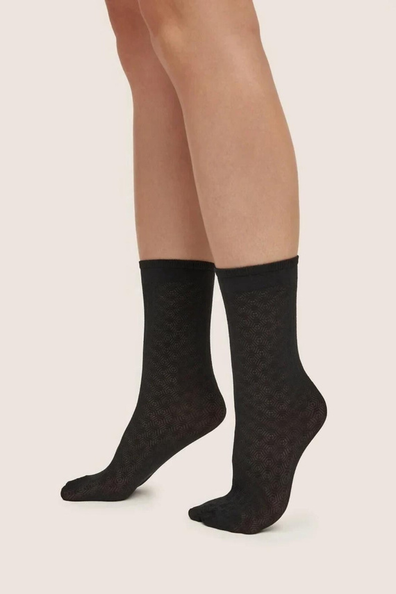 Gabriella Oria 1263 Black dámske ponožky 70 DEN vzorované 3D