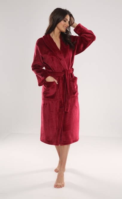 628 Abigail Dlhý dámsky župan Forex - bordový