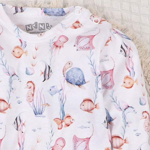ABN-5475 Detské body Underwater World Nini- organická bavlna, dlhý rukáv