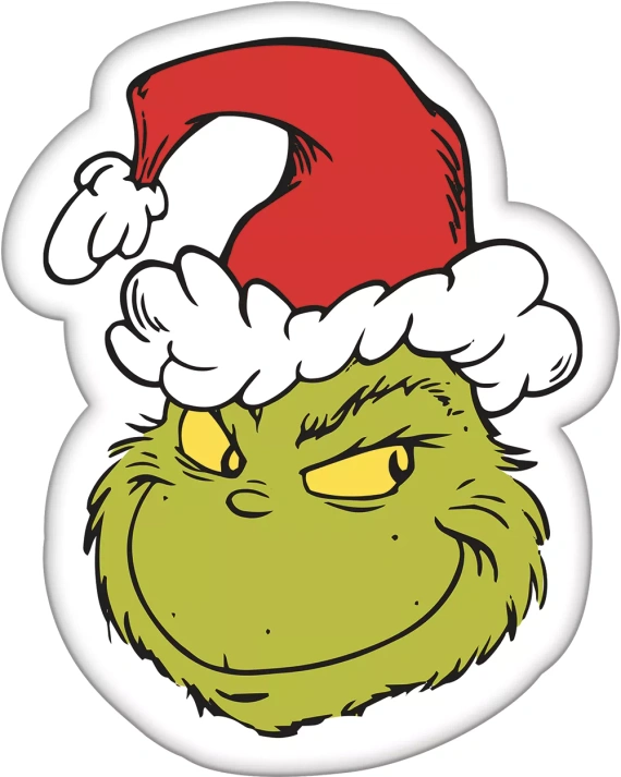 Poduška Grinch Jerry Fabrics 36x29 biela zelená mäkká plyšová hračka