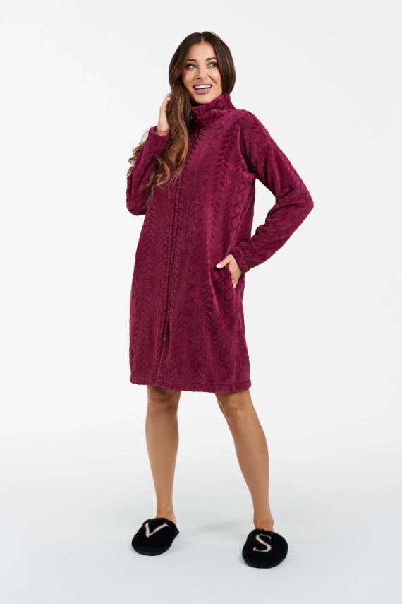 Rena Dámsky župan Italian Fashion - bordový