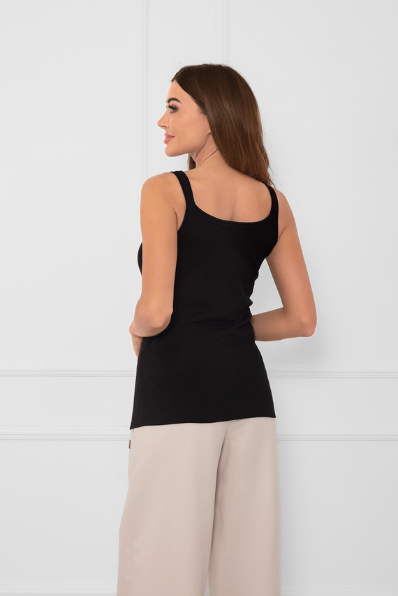 Dámske tričko Salsa s tenkými ramienkami - Italian Fashion - čierne