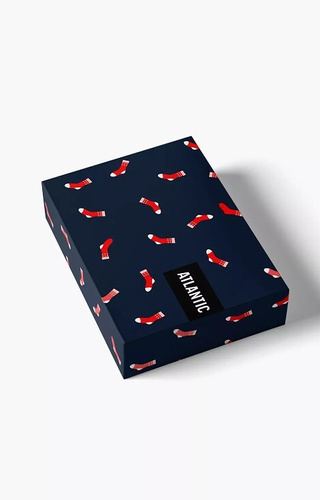 2GMB-010 Pánske boxerky Atlantic - bavlnené, vianočný vzor, 2 balenia