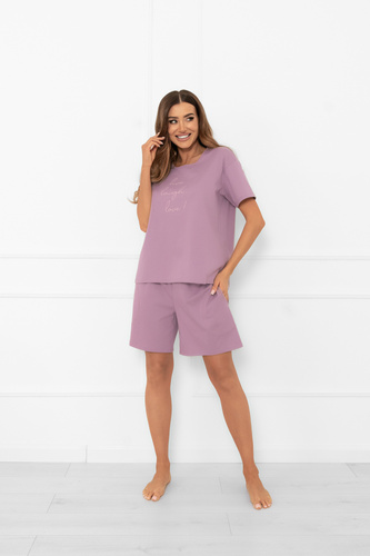 Dámske pyžamo Ksara Italian Fashion - bavlna, krátky rukáv a šortky - vres