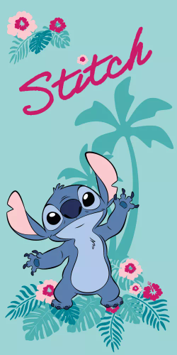 Lilo a Stitch Detská bavlnená plážová osuška "Hawaii" | Disney | Na pláž a k bazénu Jerry Fabrics