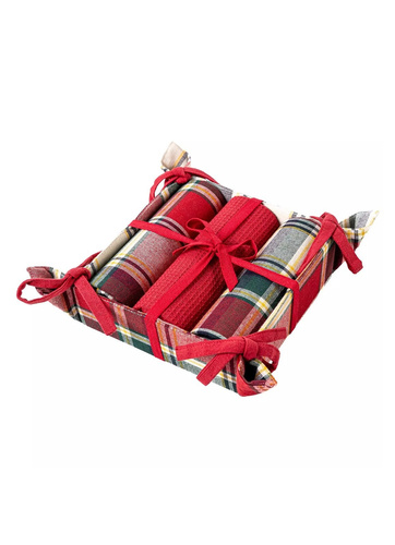 Kuchynská súprava Moraj MRK1500-021 - bavlnené utierky 3 ks. v ozdobnom košíku