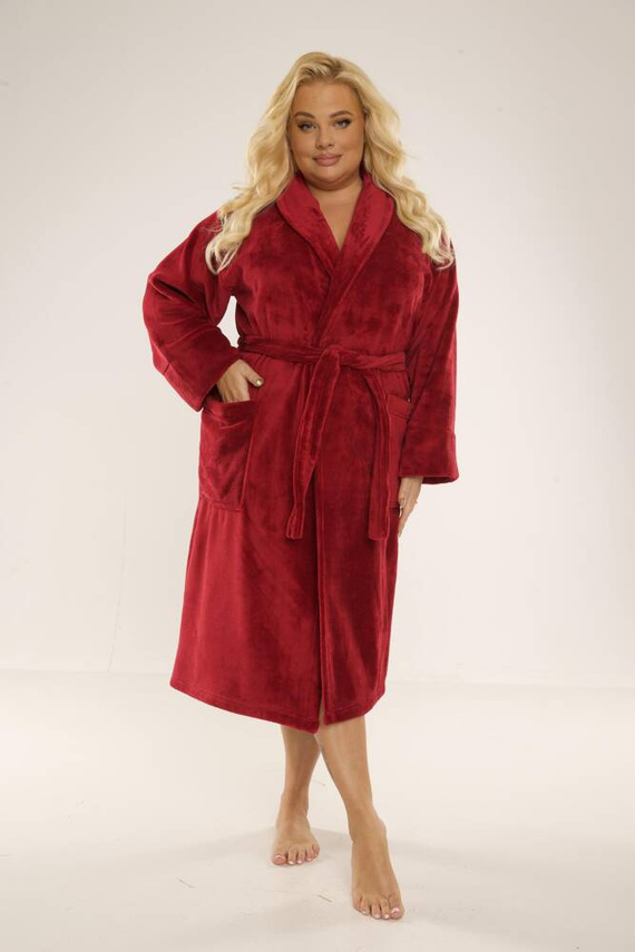 628 Abigail Dlhý dámsky župan Forex - bordový