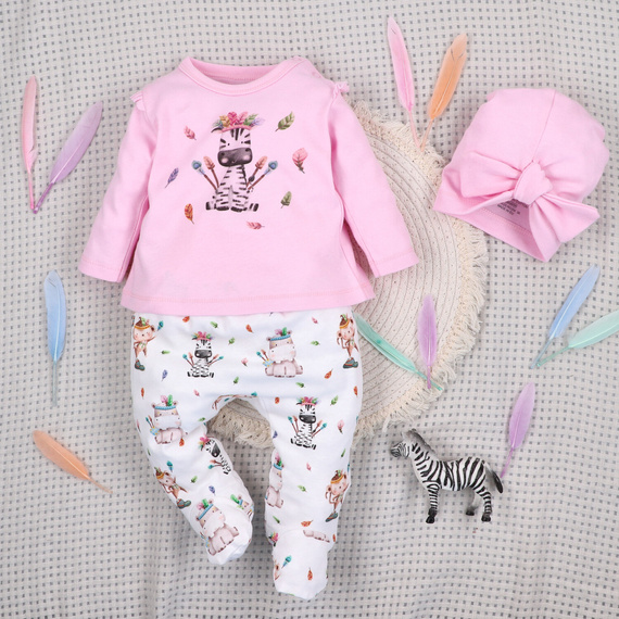 ABN-5547 Detská čiapka Nini Happy Animals z organickej bavlny - bezpečná, ekologická, pohodlná