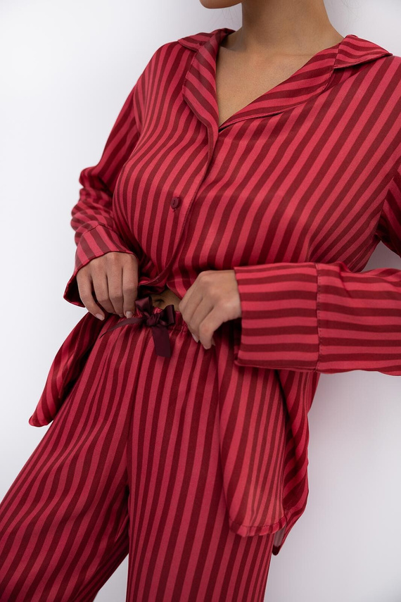 Rosemary Sensis dámske pyžamo - viskóza, zapínanie na zips, pruhované