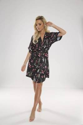 638 Lurdes Dámsky župan De Lafense - čierno-ružový