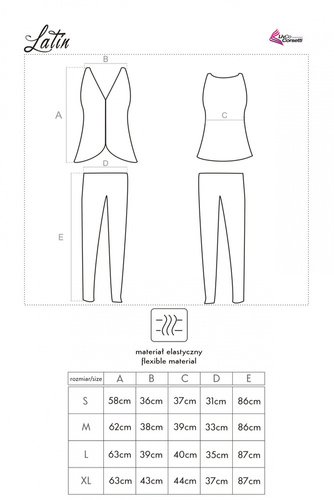 Latinčina LC 90098 Dámske pyžamo LivCo Corsetti Fashion