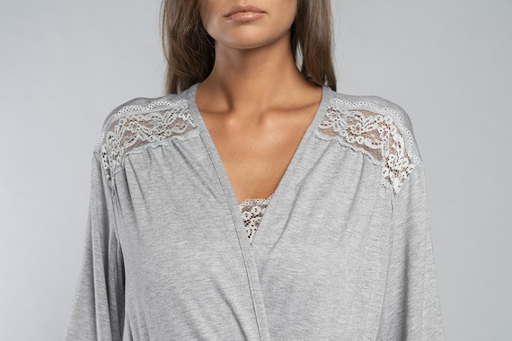 Župan Samaria Italian Fashion 3/4 rukáv - sivý