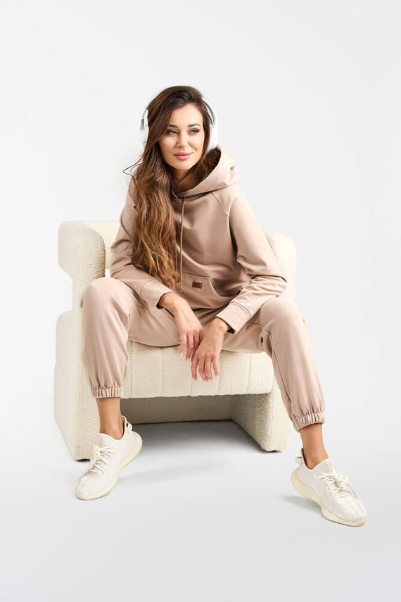 Viva Dámska mikina s kapucňou Fashion - béžová