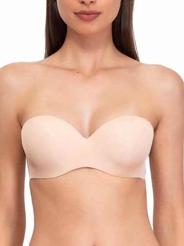 1580 Push-up podprsenka Fantastic - bandeau, mikrovlákno Sielei beige