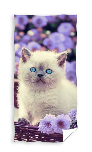 Mačka v košíku s kaviárom Detská plážová osuška Carbotex | 100% bavlna, 310 g/m²