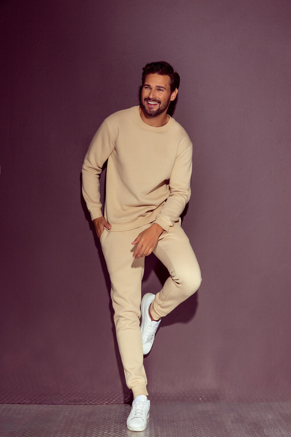 813 Indigo Pánska tepláková súprava De Lafense - piesková