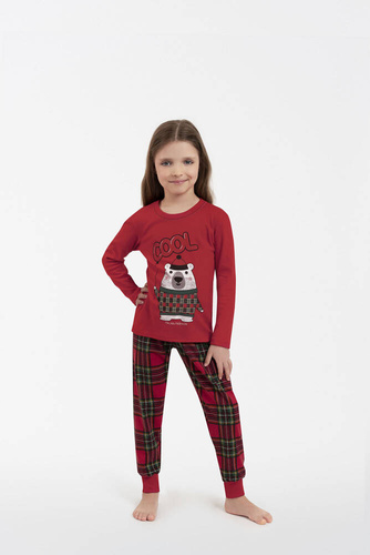 Tess Detské pyžamo Italian Fashion - červené/potlač