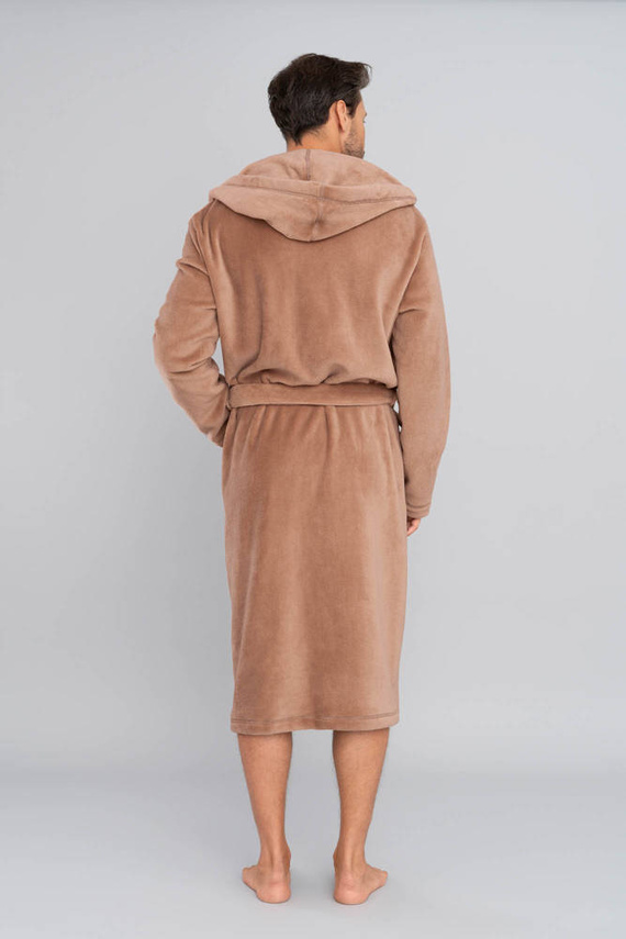 Mimas Pánsky župan s kapucňou Italian Fashion- camel