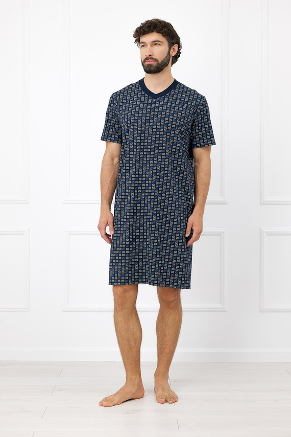 Pánska nočná košeľa Italian Fashion Broken 100% bavlna krátky rukáv
