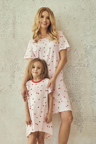 Dievčenská nočná košeľa Maia 3546 Taro – bavlna, krátky rukáv, vzor