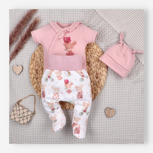 ABN-5542 Nini Happy Animals detský polospánok z organickej bavlny - pohodlie, bezpečnosť, šetrný k životnému prostrediu