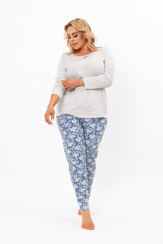 Dámske pyžamo Boma - dlhý rukáv, dlhé nohavice, bavlna Italian Fashion - melange/print