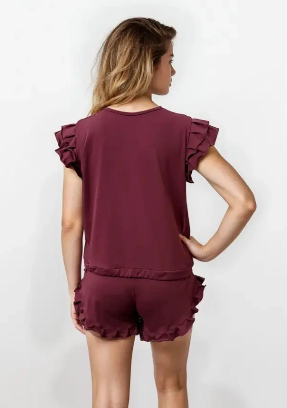 Dámske pyžamo Dkaren Lulu 2 bavlna set šortky pohodlie