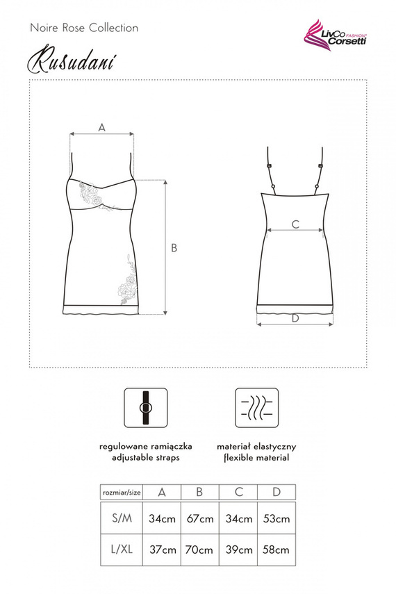 Rusudani LC 90365 LivCo Corsetti Fashion chemise