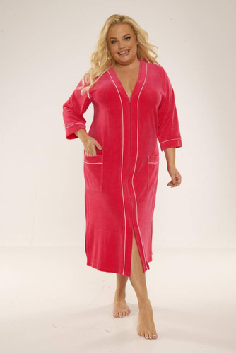 974 / 352 Dámsky župan Velour Forex - malinový