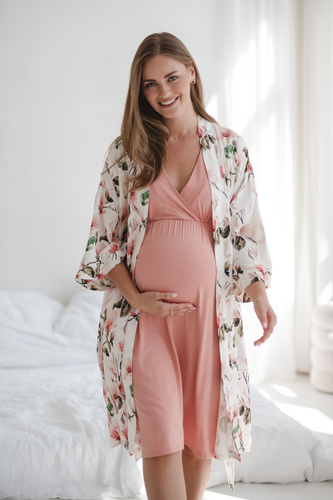 Star Light Nočná košeľa pre tehotné a dojčiace ženy bylinná ruža Milk&Love- bambusová viskóza | Pohodlie a ženskosť