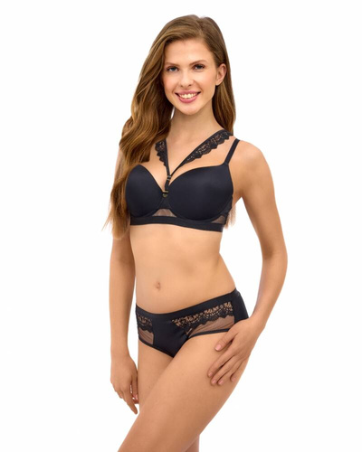 2500 Lupoline push-up podprsenka - čierna