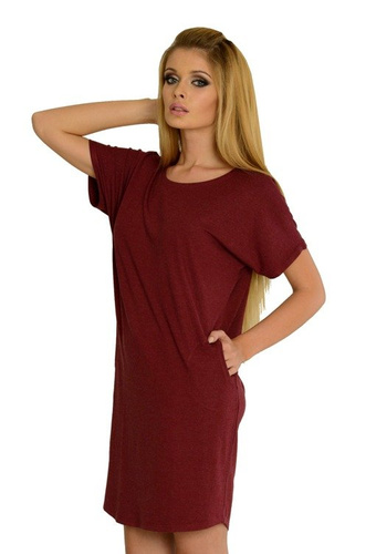 523 Paula nočná košeľa kr. rukáv - chrpa