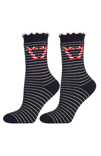 Vianočné ponožky Moraj CSL300-092 - bavlnené, mäkké, lurexové a froté ponožky