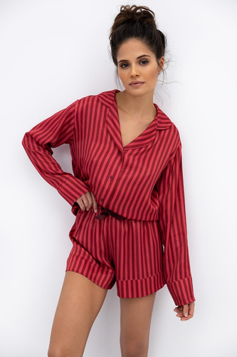 Vivienne Sensis dámske pyžamo - viskóza, zapínanie na zips, pruhované