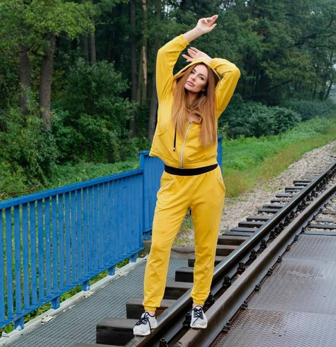 619 New York Forex dámska tepláková súprava - medová