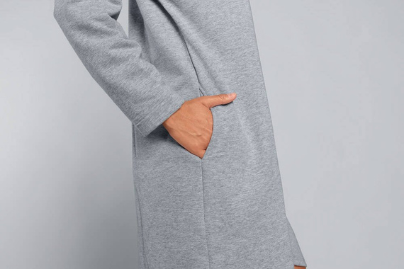 Grafi Dámsky župan na zips Italian Fashion- melange