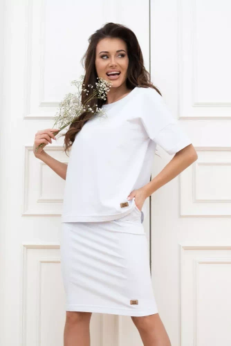 Alta Blúzka s krátkym rukávom Italian Fashion - biela