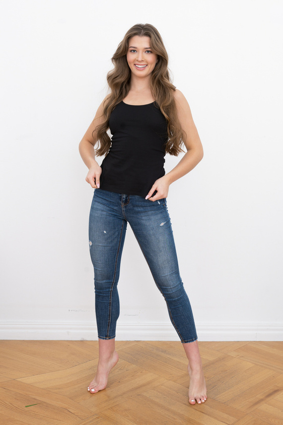 Ibiza Dámska košeľa so širokými ramenami Italian Fashion- black