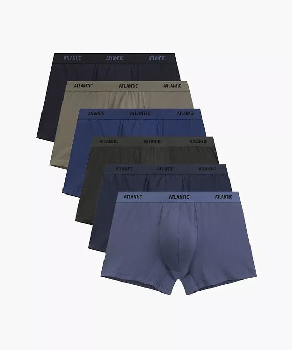 Pánske boxerky Atlantic 6SMH-004 A6 multicolor – 6 kusov, 95 % bavlna, priliehavé