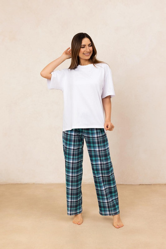 Dámske pyžamo Regina 725/25 zelené - bavlnené, s krátkym rukávom, pohodlné a štýlové