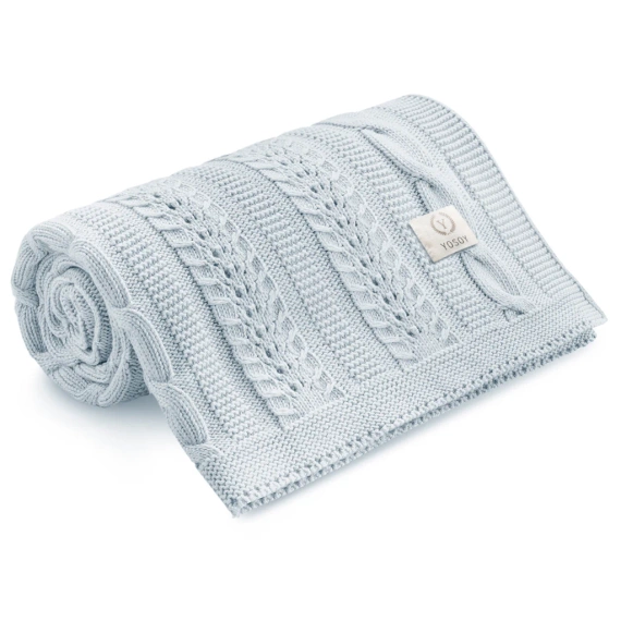 Snová bambusová deka Yosoy modrá - mäkká, priedušná, bezpečná pre dieťa