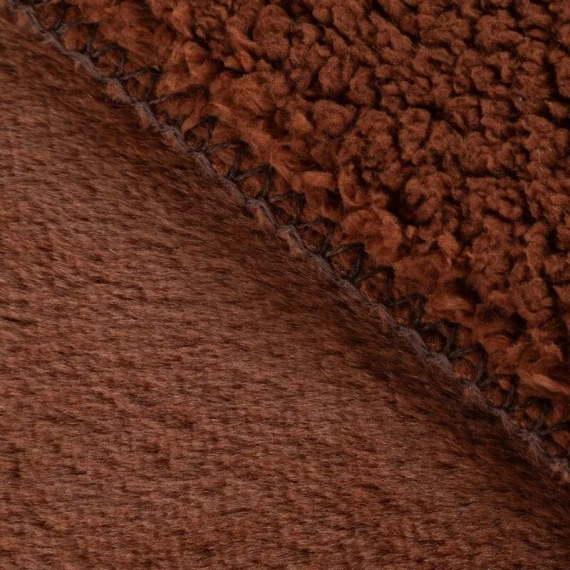 Dekoratívny prehoz Nina Eurofirany hrdzavý 170x210 plyšový mäkký 240 g/m²