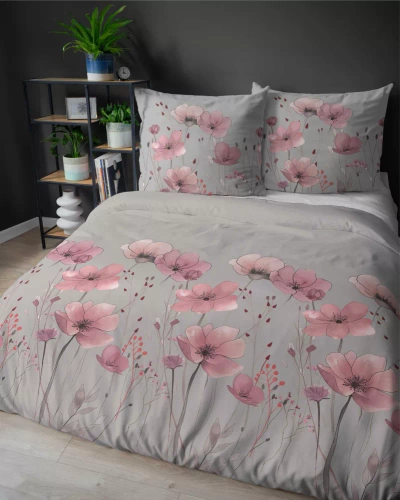 5493 B Detexpol Satin Stories sivá | 100% bavlna, saténová väzba, zips, darčeková krabička