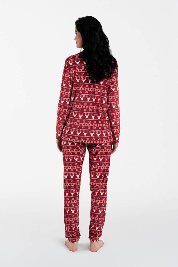 Island Fleece Dámska súprava Italian Fashion - bordová potlač