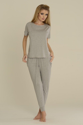 524 Paula Dámske pyžamo De Lafense - svetlý melír
